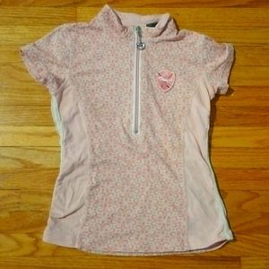 Kids pink zip up T-shirt